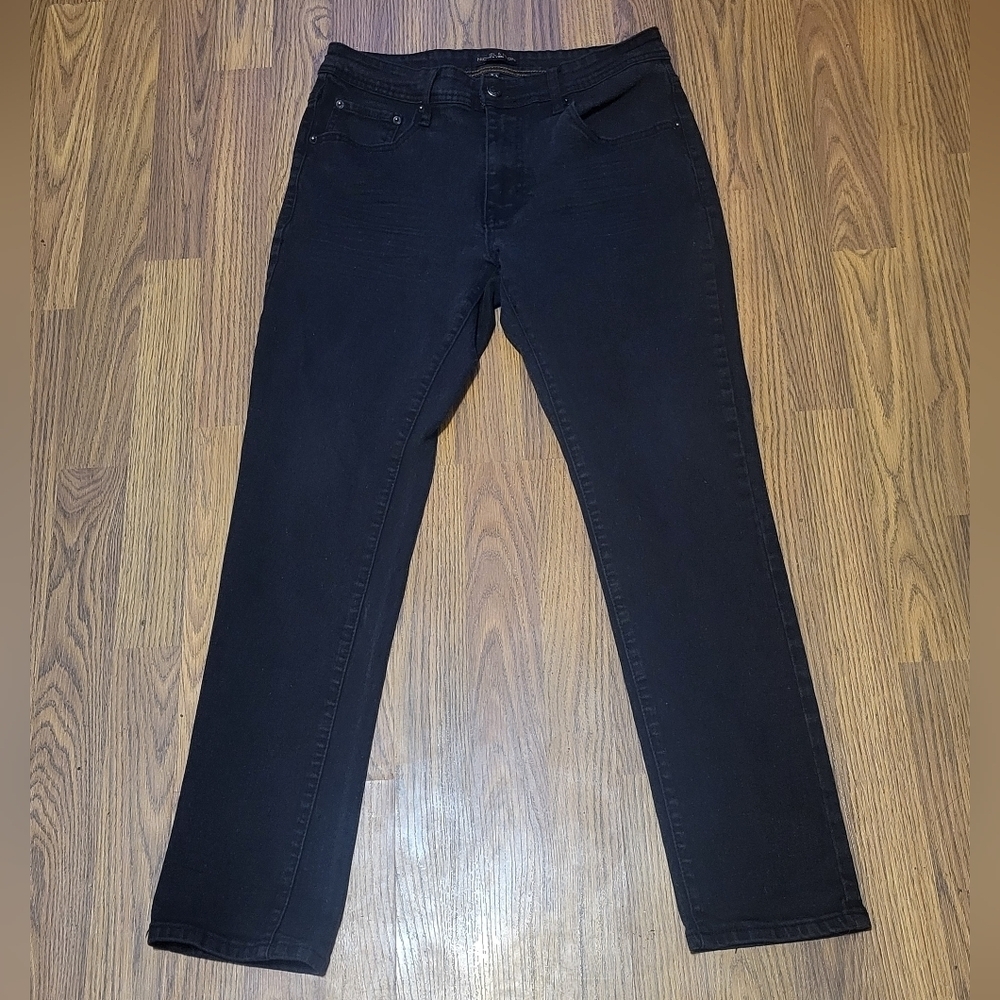 Nickel & Iron Men’s Black Straight Dark Wash Denim Jeans Size 30x30 B79